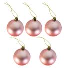 Kit Enfeites de Natal Bolas Estrela Dourado e Rosa Completo