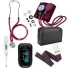 Kit Enfermagem Acadêmico Com Estojo Completo Premium - Estetoscópio, Esfigmomanômetro Oxímetro Termômetro e Garrote Kit Enfermagem Acadêmico Com Estojo Completo Premium - Estetoscópio, Esfigmomanômetro Oxímetro Termômetro e Garrote