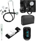 Kit Enfermagem Acadêmico Com Estojo Completo Preto - Premium