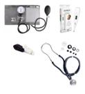 Kit Enfermagem Acadêmico Esfigmomanômetro Estetoscopio Termometro Garrote Kit Premium Cinza