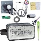 Kit Enfermagem Aparelho de Pressão Estetoscópio Aneroide Transparente Enfermagem Incoterm