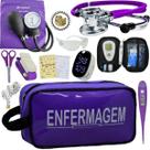 Kit Enfermagem Aparelho de Pressão Estetoscópio Medidor Glicose Completo Incoterm