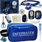 Kit Enfermagem Aparelho de Pressão Estetoscópio Medidor Glicose Completo Pa Med