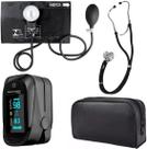 Kit Enfermagem Aparelho Pressao Esfig Estetoscopio Completo Premium