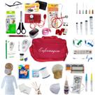 Kit Enfermagem Com 60 Itens Com Esteto E Esfigmo Completo VERMELHO
