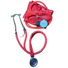 Kit Enfermagem Com Esfigmomanômetro + Estetoscópio Duplo Rappaport Premium VERMELHO Kit Enfermagem Com Esfigmomanômetro + Estetoscópio Duplo Rappaport Premium VERMELHO