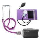 Kit Enfermagem Com Esfigmomanometro + Estetoscópio Rappaport + Estojo P. A. MED