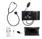 Kit Enfermagem Esfigmomanometro + Esteto Duplo BIC + Garrote + Termometro