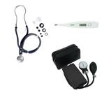 Kit Enfermagem Esfigmomanometro + Esteto Duplo + Termometro