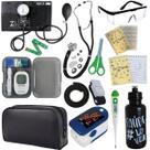 Kit Enfermagem Estágio Aparelho Pressão Estetoscópio Medidor Glicose Completo