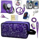 Kit Enfermagem Estetoscopio Multi Aparelho de Pressao Manual Completo Necessaire Estagio Incoterm