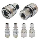 Kit Engate Rápido Compressor 1/4 Npt Kit 6 Peças Conectores