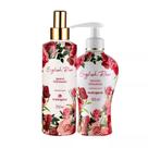 Kit English Rose Mahogany Hidratante 350ml e Banho Perfumado 350ml