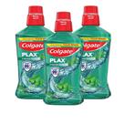 Kit Enxaguante Bucal Colgate Plax Fresh Mint 500ml Leve 500ml Pague 350ml com 3 unidades