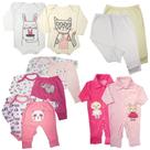 Kit Enxoval Bebê 12 Pças Inverno Quentinho Com Macacão Plush