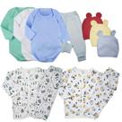 Kit Enxoval Conforto Roupa de Bebe Fofinho 11 Pç Body Pijama