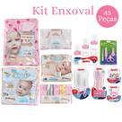 Kit enxoval + mamadeira chupeta cueiro fraldas e outros rosa