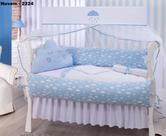 Kit enxoval para berço nuvem azul menino Kit enxoval para berço nuvem azul menino