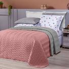 Kit Enxoval Queen Zion Rosé Casaborda 6 peças