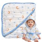 Kit Enxoval Roupão e Toalha Banho para Bebê com Capuz 100 Algodão Soft