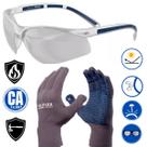 Kit Epi Luva Resistente Oculos Anti Risco Proteção Segurança Antiembaçante Ca Uv Anti Corte Serviço Kit Epi Luva Resistente Oculos Anti Risco Proteção Segurança Antiembaçante Ca Uv Anti Corte Serviço