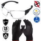 Kit Epi Oculos Dieletrico Uv Luva Antiestatica Pu Multi Tato Tricotada Anti Corte Antiderrapante Ca