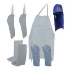 KIT EPI para Solda Avental+Luvas +Mangote+Perneira+Touca