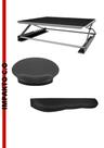 Kit Ergonômico Apoio para os pés Mousepad DVA LIMA e Apoio para digitação Reliza