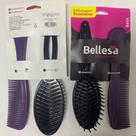 Kit esc cabelo bellesa flex oval + pente cabo largo pp