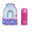Kit Escola Lanche Infantil Garrafa Térmica Thermos Lancheira