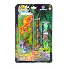 Kit escolar 6 itens com estojo metalico - polibrinq - Kit escolar 6 itens com estojo metalico - polibrinq -