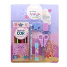Kit Escolar 6 Peças Fundo do Mar 2 Lápis + 1 Tesoura Leo&Leo