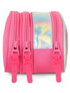 Kit Escolar Arco-Íris Mochila Rodas Costas + Estojo Triplo