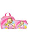 Kit Escolar Barbie Cetim Luxo Lancheira Térmica + Estojo Box Kit Escolar Barbie Cetim Luxo Lancheira Térmica + Estojo Box