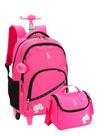 Kit Escolar Barbie Mochila de Costas e Rodas + Lancheira RS