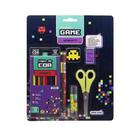 Kit Escolar Com 18 Peças Video Game Leo Leo Lápis De Cor Borracha Kit Escolar Com 18 Peças Video Game Leo Leo Lápis De Cor Borracha