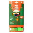 Kit Escolar Completo Coleção com 18 Peças para Pintura e Escrita