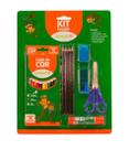 Kit escolar completo com 20 peças leo&leo cor:azul