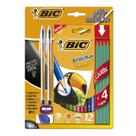 Kit Escolar Completo Com Caneta Lápis Hb Lápis De Cor Apontador Borracha Bic