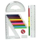 Kit Escolar Completo com Lápis Coloridos e Acessórios para Estudantes