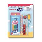 Kit Escolar Completo Fini com Lápis de Cor, Borracha e Apontador