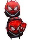 Kit Escolar Completo Homem-Aranha: Mochila de Rodinhas + Lancheira + Estojo