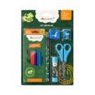 Kit Escolar Completo Infantil C/ Lápis de Cor Apontador Borracha Tesoura 13,5cm Ideal Para Crianças Recortarem Skypaper Kit Escolar Completo Infantil C/ Lápis de Cor Apontador Borracha Tesoura 13,5cm Ideal Para Crianças Recortarem Skypaper