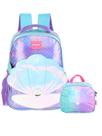 Kit Escolar Concha Mochila Costas + Lancheira Térmica