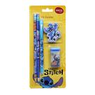 Kit Escolar Disney Stitch Molin com 1 Caneta Azul 2 Lápis Grafite 1 Borracha e 1 Apontador Cores Sortidas