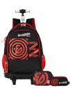 Kit Escolar Enaldinho Mochila Rodinha + Estojo Box e Triplo