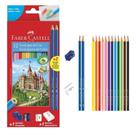 Kit Escolar Faber-Castell 16unid 12 EcoLápis de Cor + 2 Lápis Max + 1Apontador + 1Borracha Faber