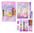 Kit Escolar Fofy Encanto 33 Peças Com Lápis E Borracha