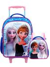 Kit Escolar Frozen Mochila de Rodas G + Lancheira Térmica