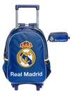 Kit Escolar Futebol Real Madrid Mochila Rodas + Estojo Duplo